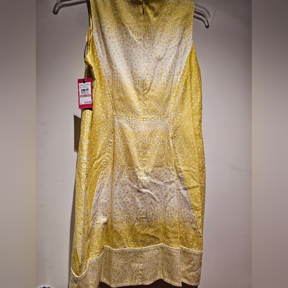 New womens vince camuto yellow dress size 12 skirt sleeveless dress - Picture 3 of 3